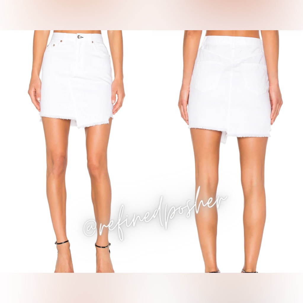 Rag & Bone Denim White Dive Skirt Size 25 (Eu)/0 (Us) Nwt